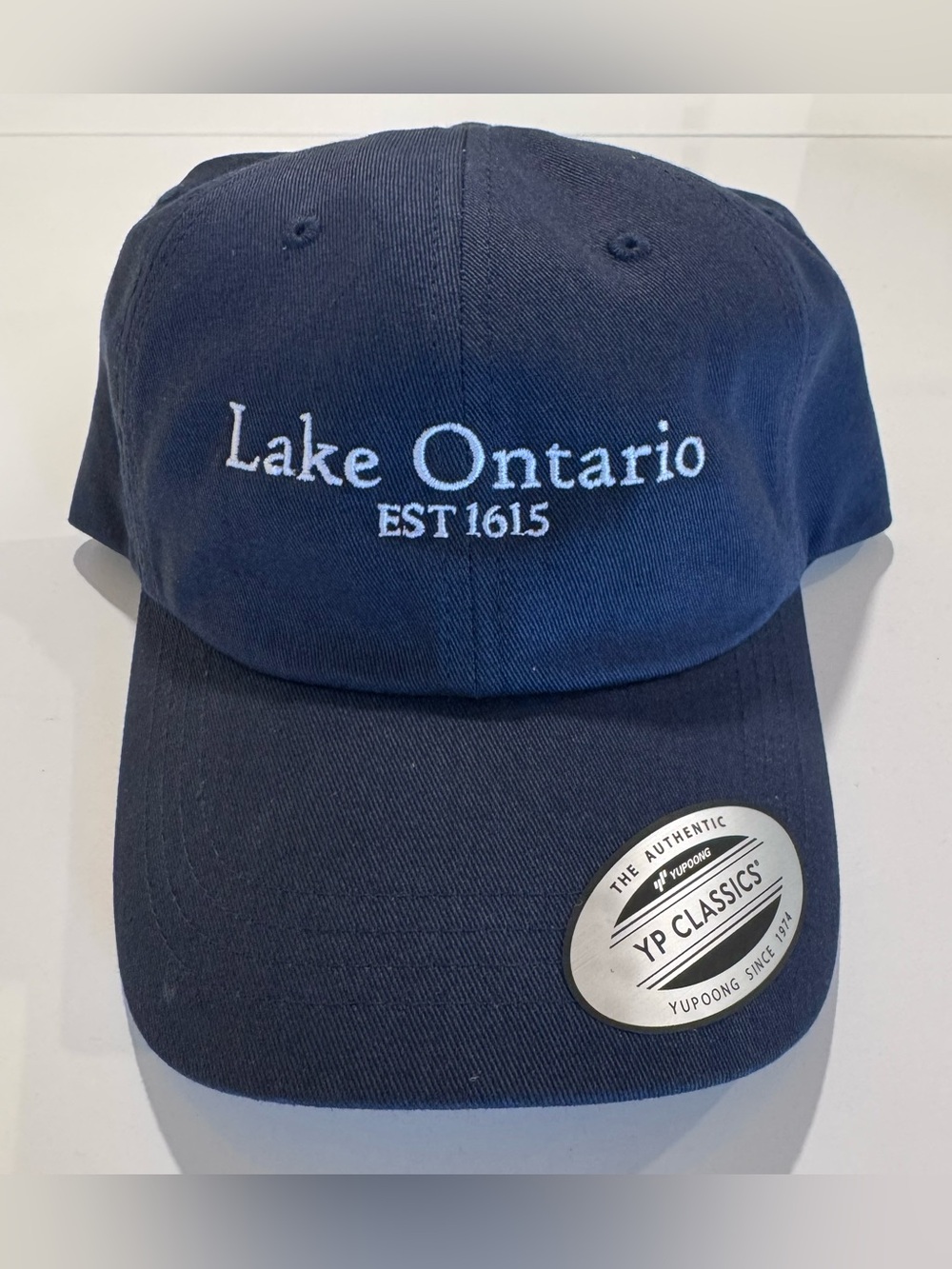 Classic Lake Ontario Navy Embroidered Baseball Cap
